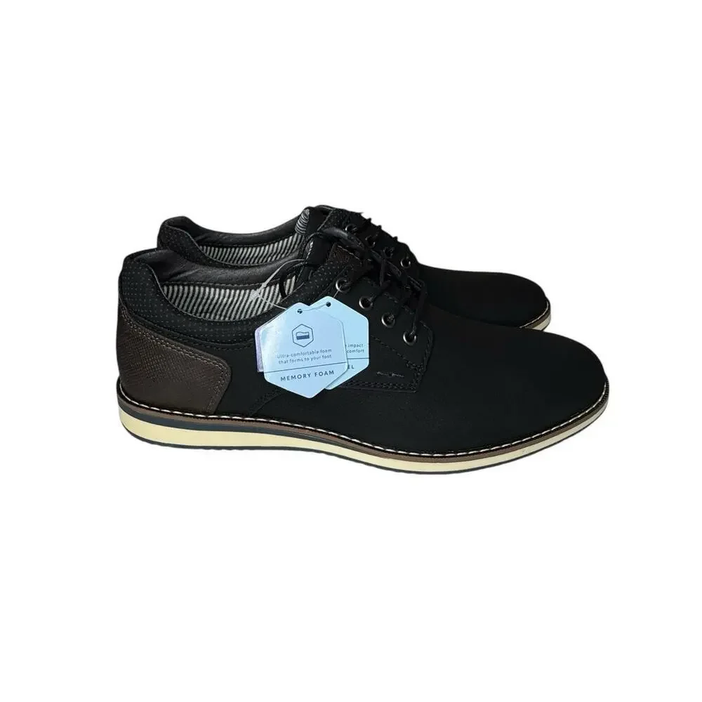 Nunn Bush NEW Hyde II Plain Toe Oxford Black Lace Up Size 10 Comfort Dress Shoes